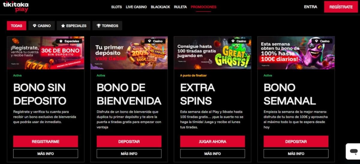Promociones TikiTaka Play – Recargas, Cashback y Torneos image 1